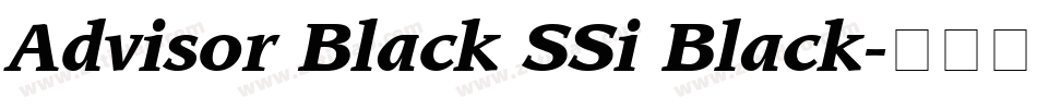 Advisor Black SSi Black字体转换